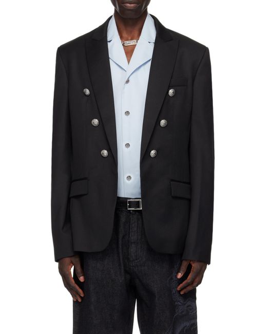 Balmain Blue Single Breasted Tailored Blazer for men