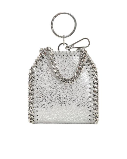 Stella McCartney Gray Falabella Airpods Case Keyring