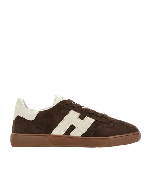 Hogan Brown Cool Logo Low-Top Sneakers for men