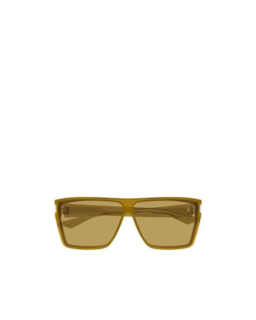 Saint Laurent Yellow Eyewear Square-Frame Sunglasses for men