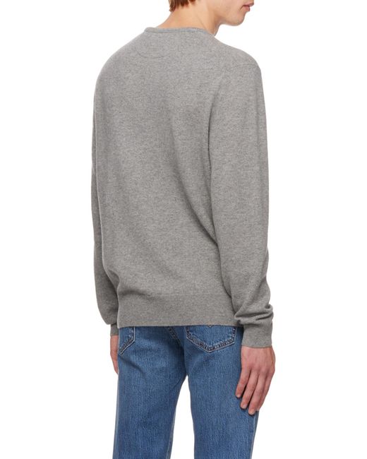 Polo Ralph Lauren Gray Polo Pony Embroidered Knitted Jumper for men
