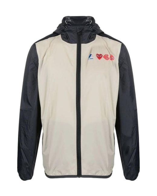 COMME DES GARÇONS PLAY Blue K-Way Casual Jacket for men