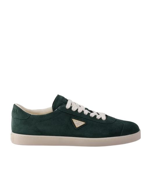 Prada Green Lane Lacing Sneakers for men