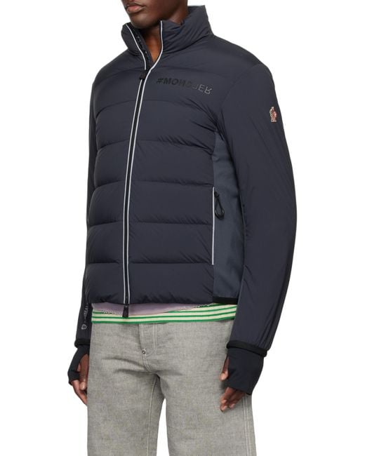 Moncler Blue Grenoble Zipped Padded Jacket for men