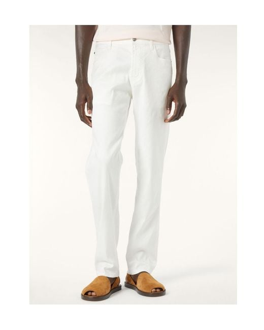 Loro Piana White Quarona Pants for men