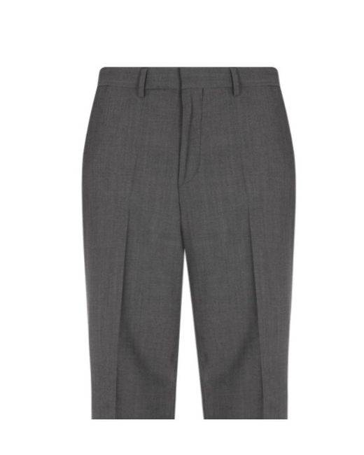 Boss Gray Unpleated Casual Pants for men