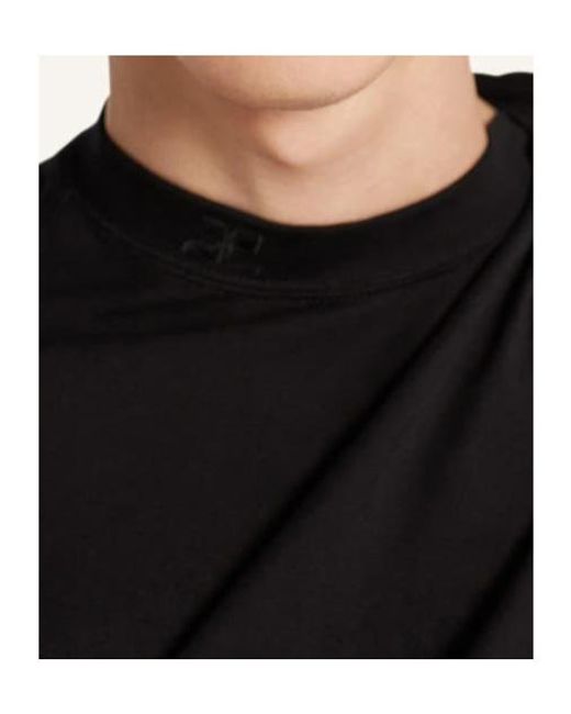 Courreges Black Twist Asymmetrical T-Shirt