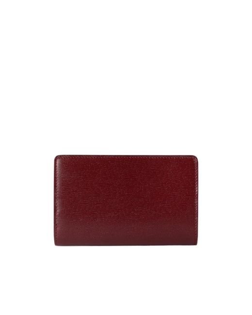 Gucci Red Logo Script Card Case