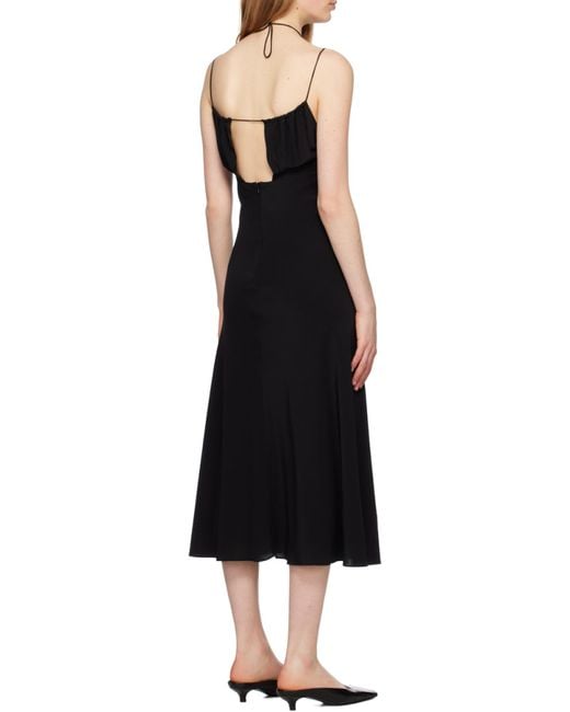 Totême Black Thin Shoulder Strap Dress