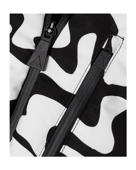 Aztech Mountain Black Hooded Printed Down Ski Jacket