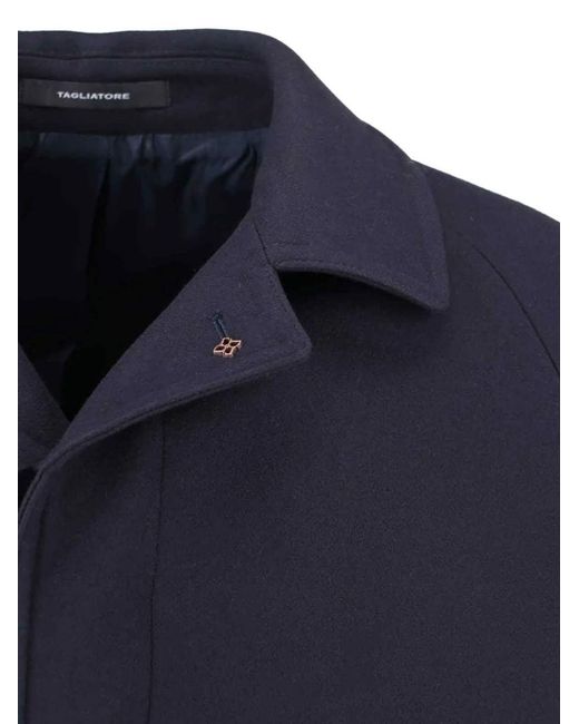 Tagliatore Blue Loyd Long-Sleeved Coat for men