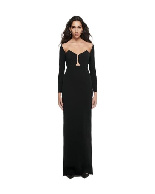 Roland Mouret Black Long-Sleeved Dress