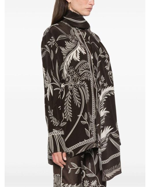 F.R.S For Restless Sleepers Black Botanical-Print Shirt
