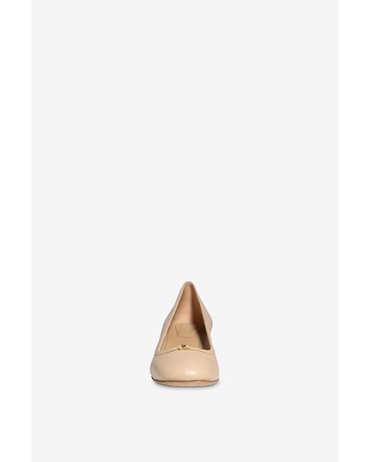 Chloé Natural Round-Toe High Heels