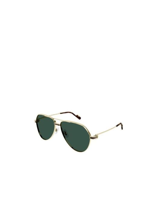 Cartier Green Aviator Frame Sunglasses for men
