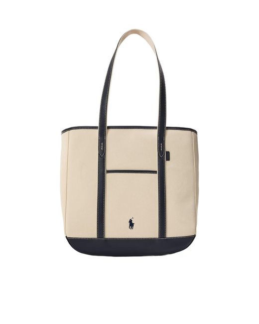 Polo Ralph Lauren Natural Logo Detail Handbag