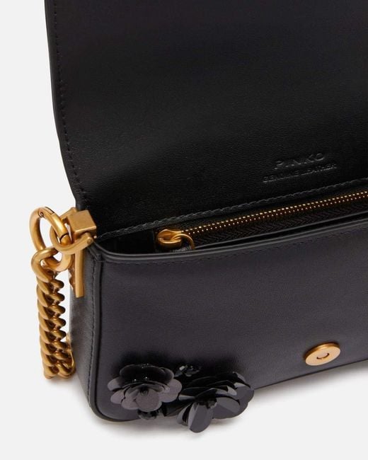 Pinko Black Baby Love Bag Slouchy Shoulder Bag