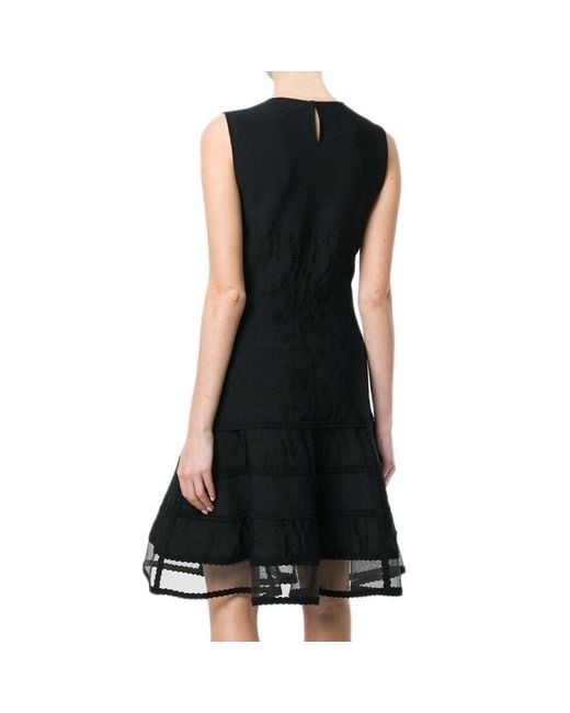 McQueen Black Sleeveless Knit Dress