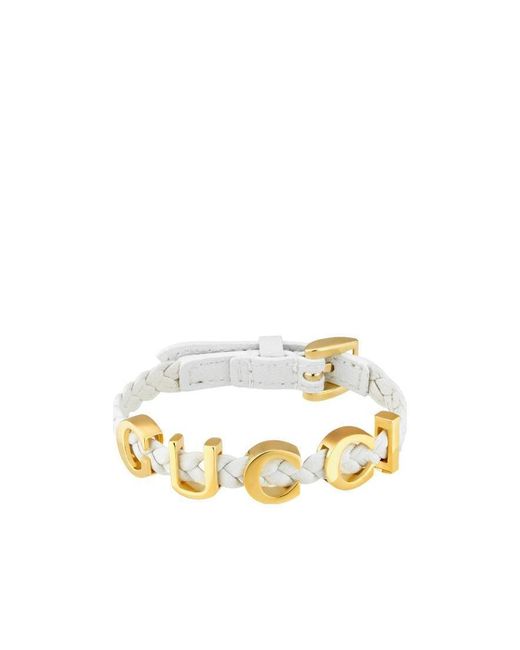 Gucci Metallic Logo-Plaque Bracelet