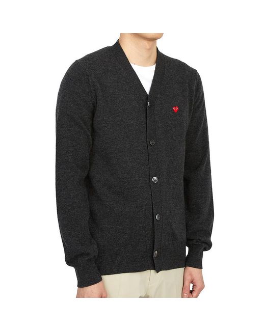 COMME DES GARÇONS PLAY Black Heart Patch Cardigan for men