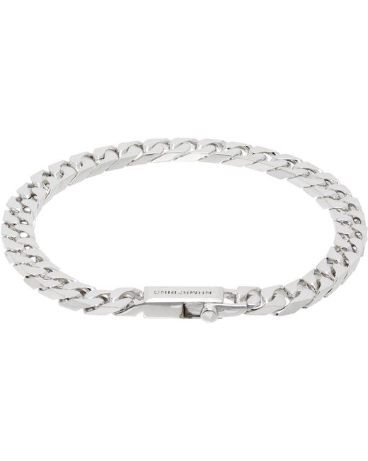 NUMBERING White Cuban Chain Bracelet for men