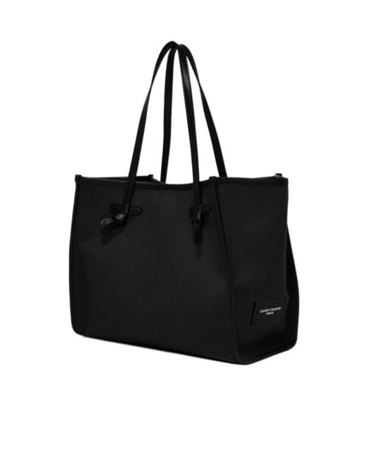 Gianni Chiarini Black Marcella Knot-Detail Tote Bag