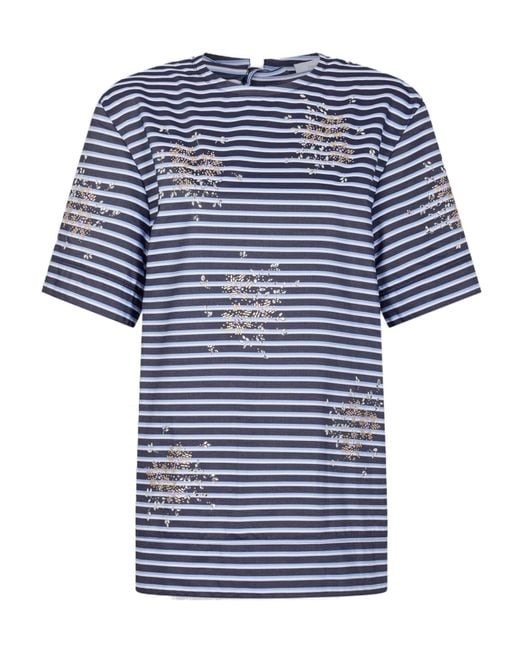 Rabanne Blue Striped T-Shirt