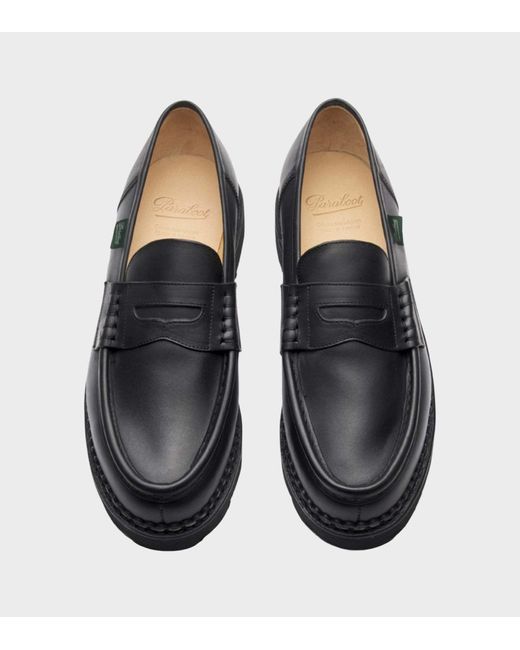 Paraboot Black Round-Toe Loafers for men