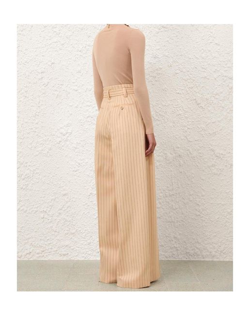 Zimmermann Natural Belt Loop Track Pants