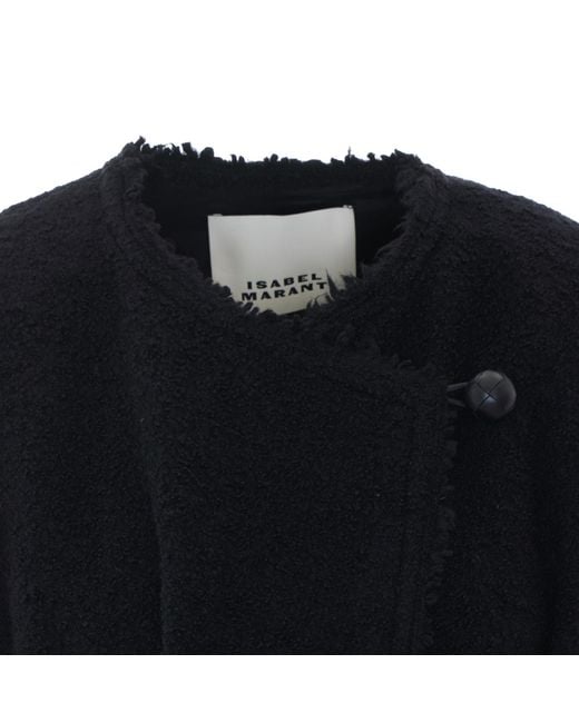 Isabel Marant Blue Suna Frayed Edge Jacket