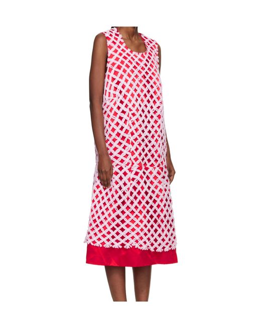Comme des Garçons Red Sleeveless Dress