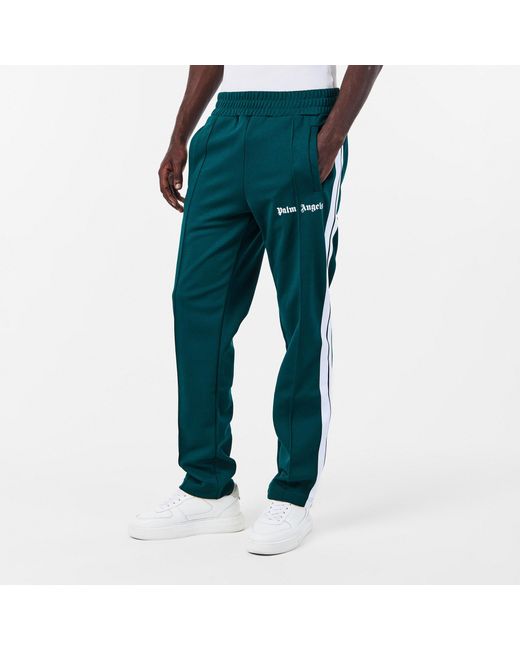 Palm Angels Green Colored Minimalist Straight-Leg Casual Trousers for men