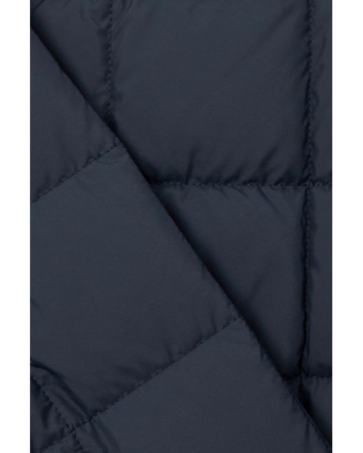 Moncler Blue Faisan Collarless Down Jacket