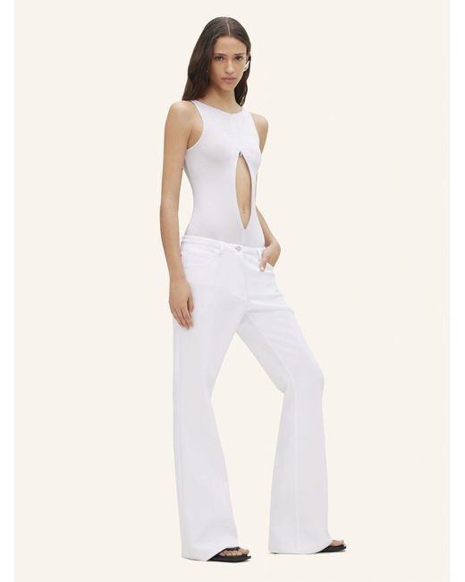 Courreges White Relax Bootcut Trousers
