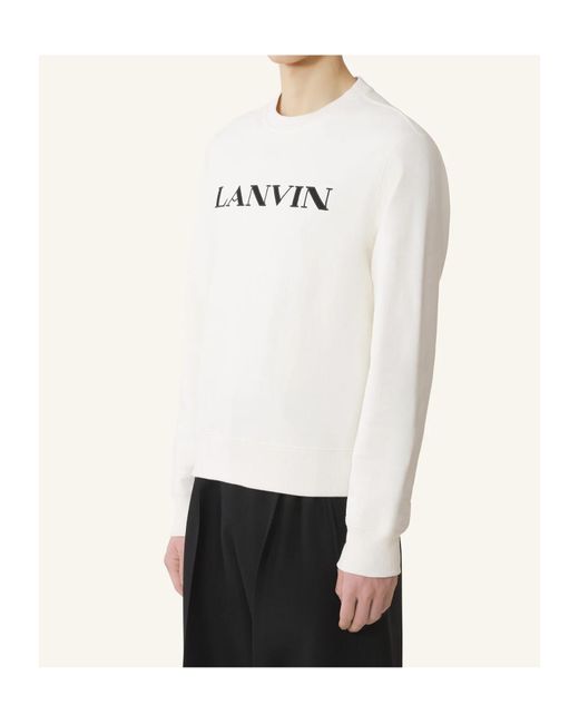 Lanvin White Crew Neck Sweatshirt for men