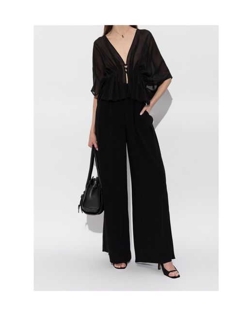 Max Mara Black Elasticated Trousers