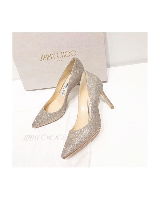 Jimmy Choo White Romy Pointed-Toe Pumps