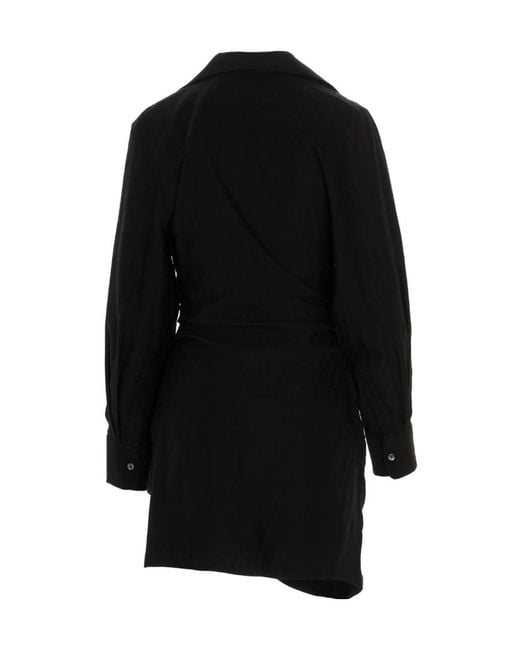 Jacquemus Black Bahia Sash Mini Dress