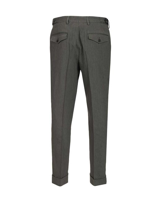 Dries Van Noten Gray Philip Cuffed Tailored Pants for men