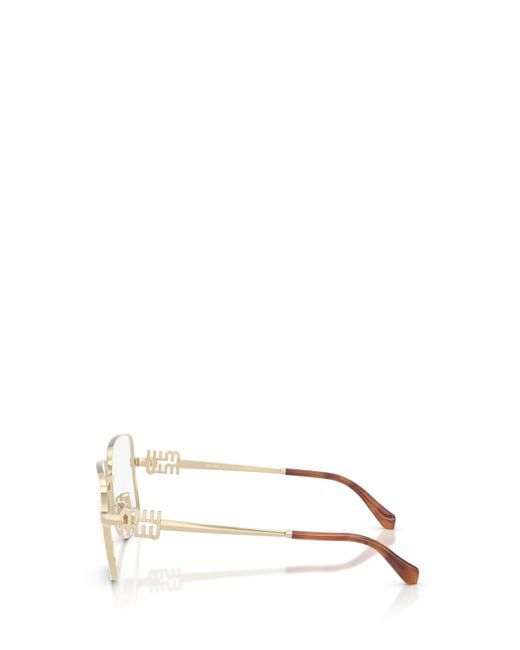 Miu Miu White Eyewear Square Frame Glasses
