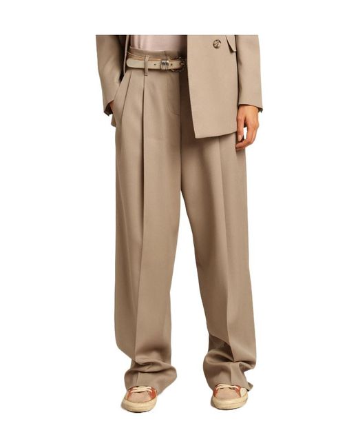 Golden Goose Deluxe Brand Natural Tailored High-Waisted Trousers