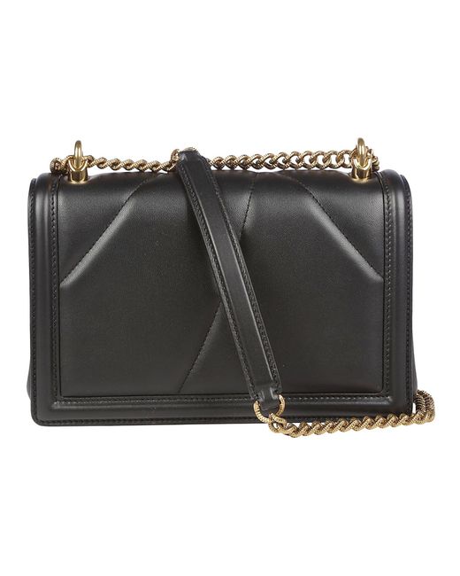 Dolce & Gabbana Black Devotion Medium Shoulder Bag