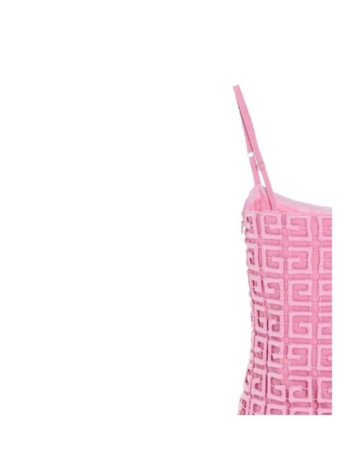 Givenchy Pink 4G Layered Fitted Mini Dress