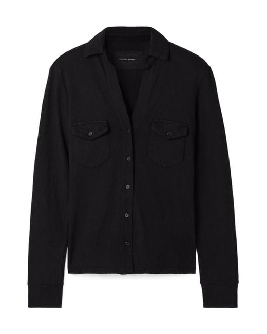 Nili Lotan Black Liam Button Down Shirt