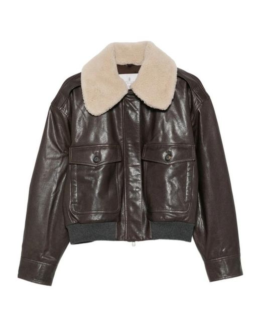 Brunello Cucinelli Black Long-Sleeved Casual Jacket