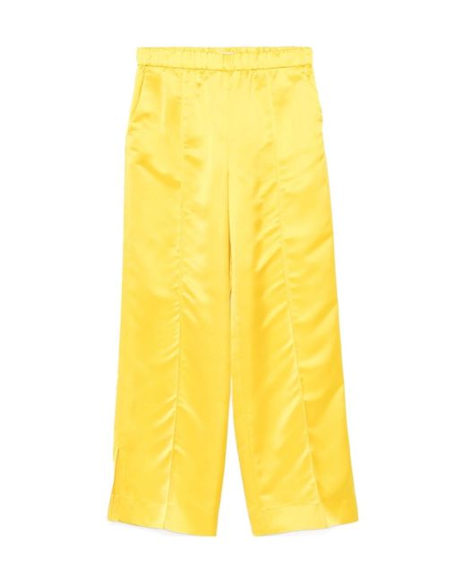 Jil Sander Yellow Satin Trousers