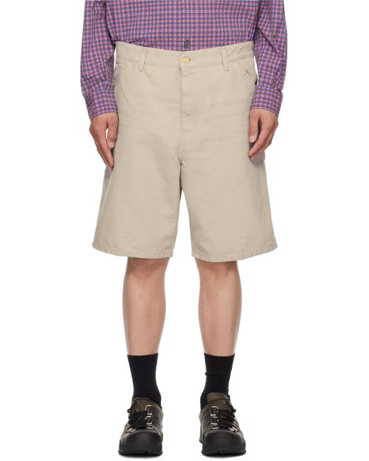 Carhartt White Single Knee Shorts for men