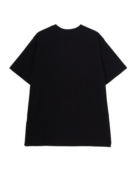 Yohji Yamamoto Black Cotton Single Jersey Round Neck Short Slv for men