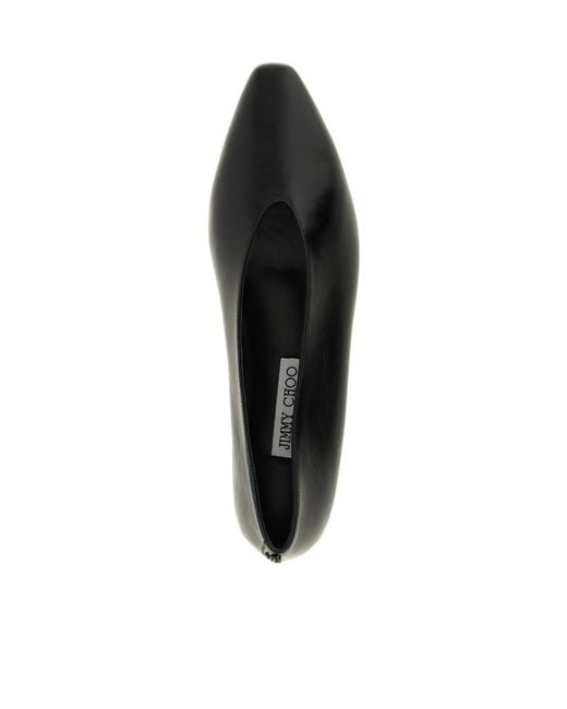 Jimmy Choo Black Margot V-Neck Ballet Flats