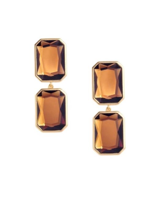 Self-Portrait Multicolor Amber Dropped Earrings